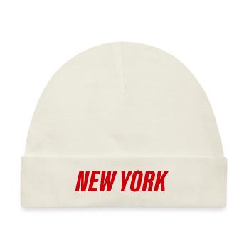 New York - Baby Premium Organic Mütze - Naturweiß - Vorne