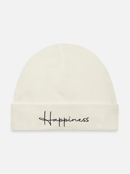 Happiness - Baby Premium Organic Mütze - Naturweiß