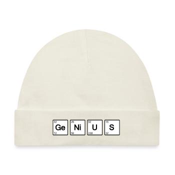 Genius Geek Wissenschaft (Weiß) - Baby Premium Organic Mütze - Naturweiß - Vorne