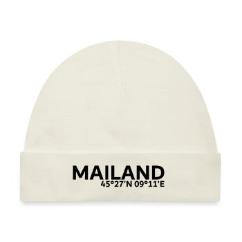 Mailand Koordinaten - Baby Premium Organic Mütze - Naturweiß - Vorne