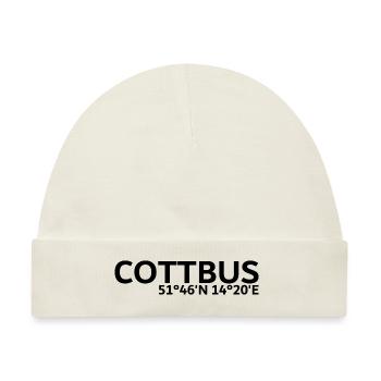Cottbus Koordinaten - Baby Premium Organic Mütze - Naturweiß - Vorne