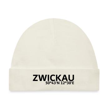 Zwickau Koordinaten - Baby Premium Organic Mütze - Naturweiß - Vorne