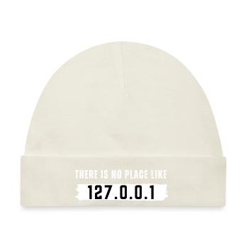There is no place like 127.0.0.1 IT Informatik AI - Baby Premium Organic Mütze - Naturweiß - Vorne