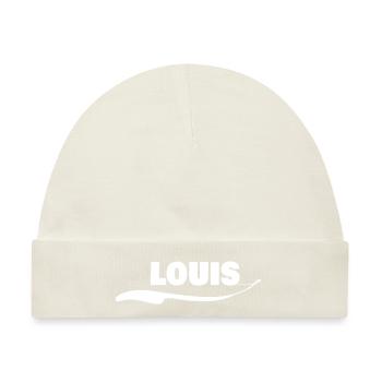 Geschenk für louis - Baby Premium Organic Mütze - Naturweiß - Vorne