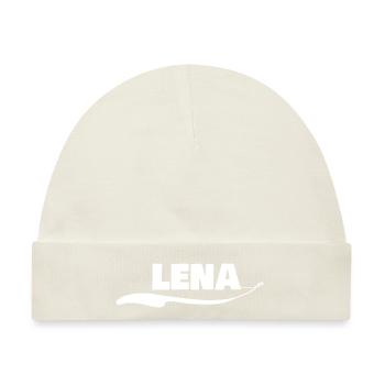 Vorname lena - Baby Premium Organic Mütze - Naturweiß - Vorne