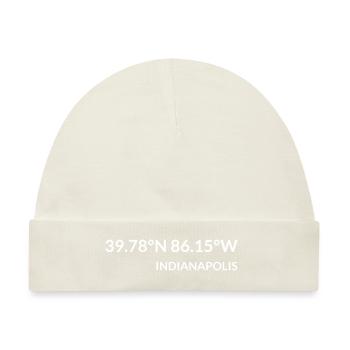 Indianapolis Indiana USA Koordinaten - Baby Premium Organic Mütze - Naturweiß - Vorne