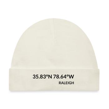 Raleigh North Carolina USA Koordinaten - Baby Premium Organic Mütze - Naturweiß - Vorne