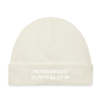 Indianapolis Indiana USA Koordinaten - Baby Premium Organic Mütze - Naturweiß - Vorne