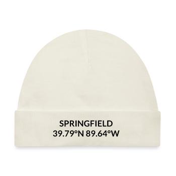 Springfield Illinois USA Koordinaten - Baby Premium Organic Mütze - Naturweiß - Vorne
