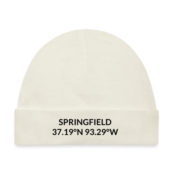 Springfield Missouri USA Koordinaten - Baby Premium Organic Mütze - Naturweiß - Vorne