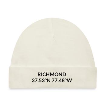 Richmond Virginia USA Koordinaten - Baby Premium Organic Mütze - Naturweiß - Vorne
