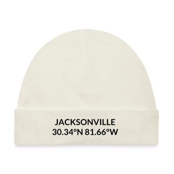 Jacksonville Florida USA Koordinaten - Baby Premium Organic Mütze - Naturweiß - Vorne