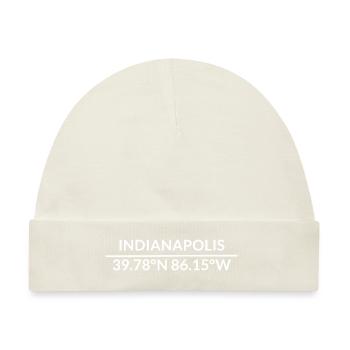 Indianapolis Indiana USA Koordinaten - Baby Premium Organic Mütze - Naturweiß - Vorne