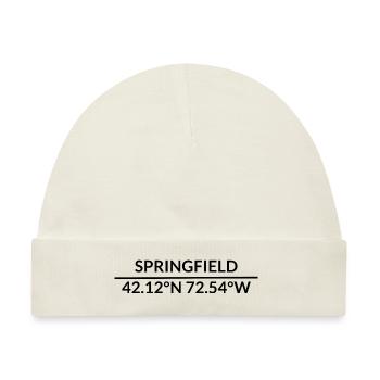 Springfield Massachusetts USA Koordinaten - Baby Premium Organic Mütze - Naturweiß - Vorne