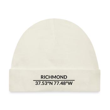 Richmond Virginia USA Koordinaten - Baby Premium Organic Mütze - Naturweiß - Vorne