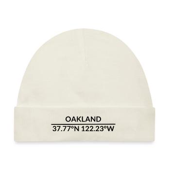 Oakland California USA Koordinaten - Baby Premium Organic Mütze - Naturweiß - Vorne