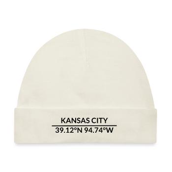 Kansas City Kansas USA Koordinaten - Baby Premium Organic Mütze - Naturweiß - Vorne