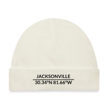 Jacksonville Florida USA Koordinaten - Baby Premium Organic Mütze - Naturweiß - Vorne
