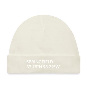 Springfield Missouri USA Koordinaten - Baby Premium Organic Mütze - Naturweiß - Vorne