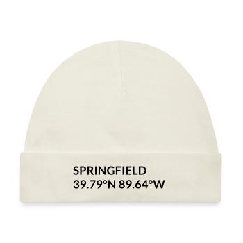 Springfield Illinois USA Koordinaten - Baby Premium Organic Mütze - Naturweiß - Vorne