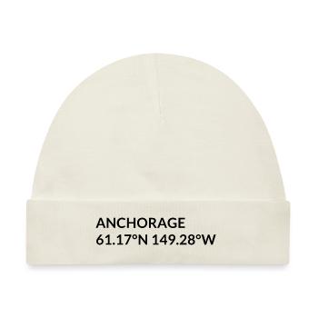 Anchorage Alaska USA Koordinaten - Baby Premium Organic Mütze - Naturweiß - Vorne