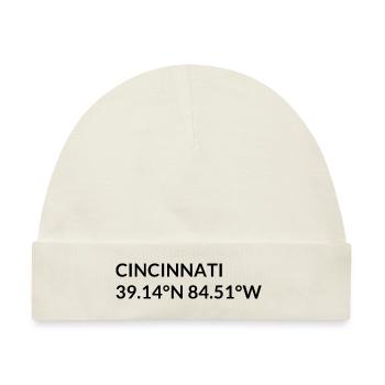 Cincinnati Ohio USA Koordinaten - Baby Premium Organic Mütze - Naturweiß - Vorne