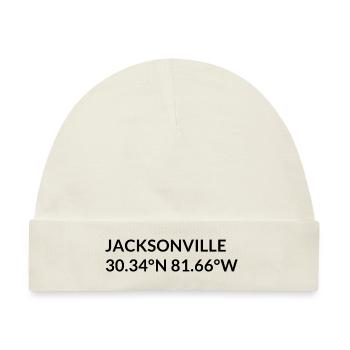 Jacksonville Florida USA Koordinaten - Baby Premium Organic Mütze - Naturweiß - Vorne