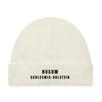 Husum Schleswig-Holstein - Baby Premium Organic Mütze - Naturweiß - Vorne