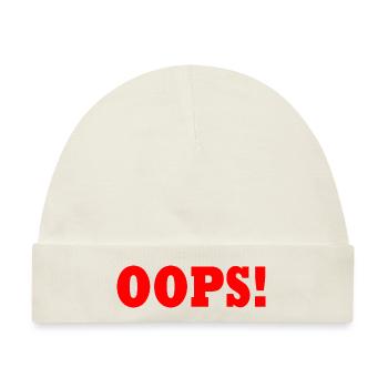 Oops - Baby Premium Organic Mütze - Naturweiß - Vorne