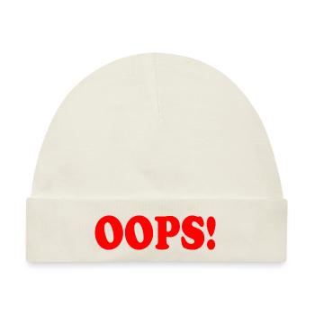 Oops - Baby Premium Organic Mütze - Naturweiß - Vorne