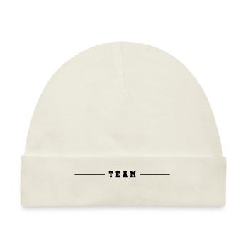 team strich - Baby Premium Organic Mütze - Naturweiß - Vorne