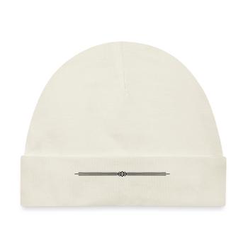 ornament strich linie symbol - Baby Premium Organic Mütze - Naturweiß - Vorne