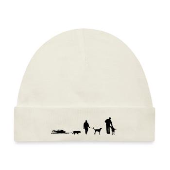 Gassi gehen Hund Evolution - Baby Premium Organic Mütze - Naturweiß - Vorne