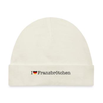 I love Franzbrötchen - Baby Premium Organic Mütze - Naturweiß - Vorne