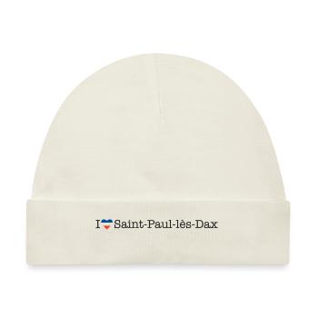 I love Saint Paul lès Dax - Baby Premium Organic Mütze - Naturweiß - Vorne