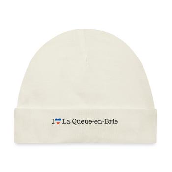 I love La Queue en Brie - Baby Premium Organic Mütze - Naturweiß - Vorne