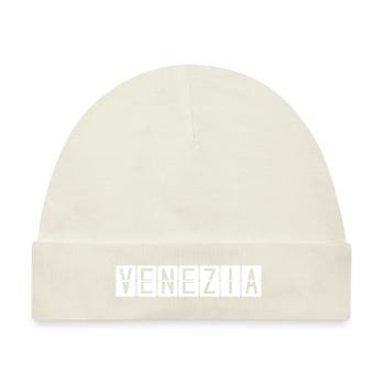 Venezia Flughafentafel - Baby Premium Organic Mütze - Naturweiß - Vorne