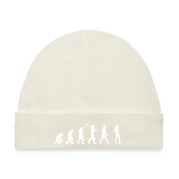 Countrygirl - Evolution des Menschen / Darwin. - Baby Premium Organic Mütze - Naturweiß - Vorne