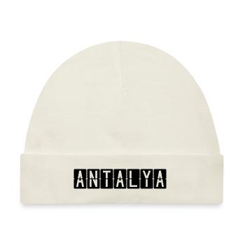 Antalya Flughafentafel - Baby Premium Organic Mütze - Naturweiß - Vorne