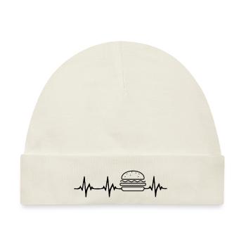 Burger Herzschlag - Baby Premium Organic Mütze - Naturweiß - Vorne