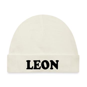 Leon - Baby Premium Organic Mütze - Naturweiß - Vorne