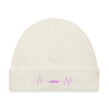 Luise als Vorname - Baby Premium Organic Mütze - Naturweiß - Vorne