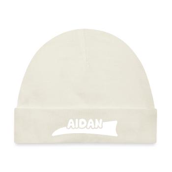 Geschenk für Aidan - Baby Premium Organic Mütze - Naturweiß - Vorne
