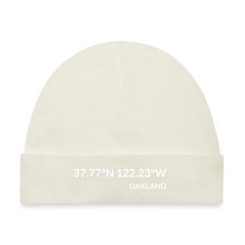 Oakland California USA Koordinaten - Baby Premium Organic Mütze - Naturweiß - Vorne
