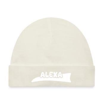 Geschenk für Alexa - Baby Premium Organic Mütze - Naturweiß - Vorne
