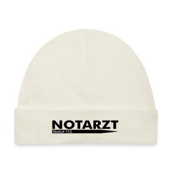 Notarzt Notruf 112 - Baby Premium Organic Mütze - Naturweiß - Vorne