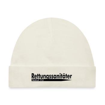 Rettungssanitäter Notruf 112 - Baby Premium Organic Mütze - Naturweiß - Vorne