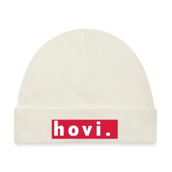 Hovi Hovawart Label - Baby Premium Organic Mütze - Naturweiß - Vorne