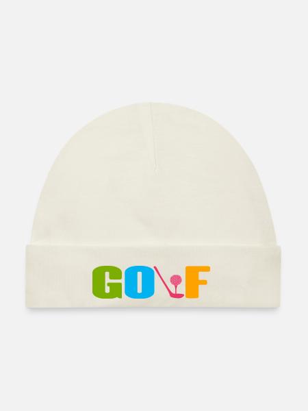 Golf Golfer - Baby Premium Organic Mütze - Naturweiß