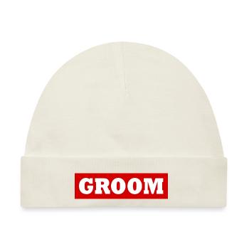 Groom - Baby Premium Organic Mütze - Naturweiß - Vorne